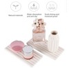 Aoibox 2 PCS Water Absorbent Diatomite Coasters with Grooved Design, Quick Drying Stone for Soaps, Plants & Toiletries in Modern Homes - 2 of 4