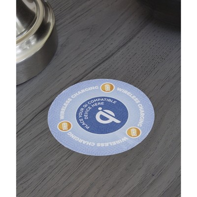 Modern Gray 2-Drawer Nightstand with USB Charging Station