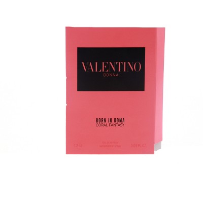 Valentino Donna Born in Roma Coral Fantasy Eau de Parfum, Fruity Juicy Kiwi, Jasmine, & Musk Scent for Women, 0.04 oz