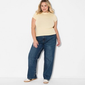 Women's Mid-Rise Straight Jeans - Wild Fable™ - 1 of 3