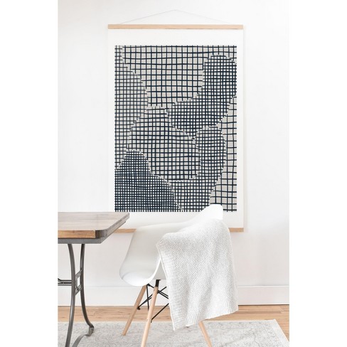 Alisa Galitsyna Dark Blue Grid Pattern Art Print Hanger By Society6 Target