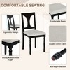 Set of 6 Dining Chairs Upholstered Dinner Chairs Armless Chairs with Padded Seat - Modernluxe - 4 of 4
