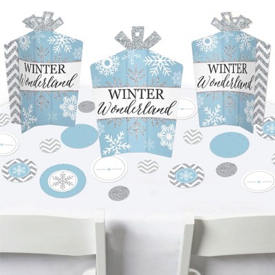  Big Dot of Happiness Winter Wonderland - Snowflake Holiday  Party and Winter Wedding Centerpiece Sticks - Showstopper Table Toppers -  35 Pieces : Toys & Games