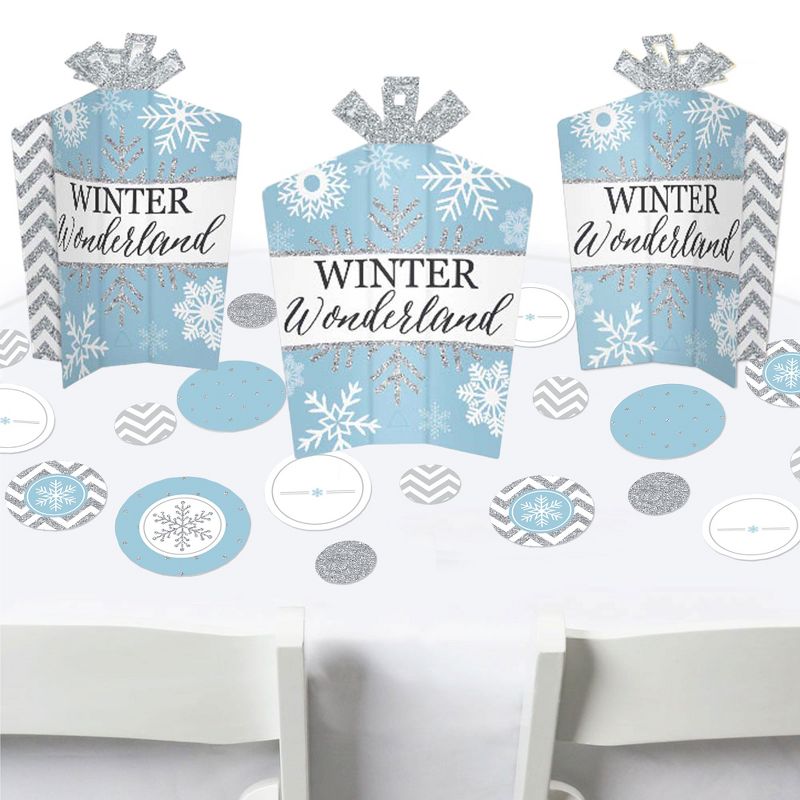 Big Dot of Happiness Winter Wonderland - Snowflake Holiday Party and Winter Wedding Decor and Confetti - Terrific Table Centerpiece Kit - Set of 30, 1 of 9