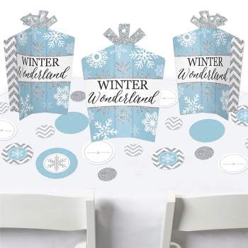 Big Dot of Happiness Winter Wonderland - Snowflake Holiday Party and Winter Wedding Decor and Confetti - Terrific Table Centerpiece Kit - Set of 30