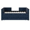 Sapphtopaz Twin Size Daybed with Trundle and Storage Drawers Chenille Upholstered Bed Frame with Tufted Arm Space-Saving Sofa Bed for Apartment - 2 of 4