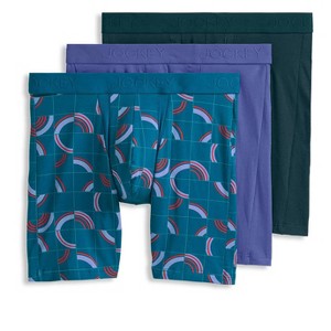 Jockey Men's Chafe Proof Pouch Cotton Stretch 8.5" Long Leg Boxer Brief - 3 Pack - 1 of 3