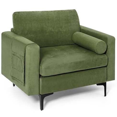 Costway Fabric Accent Armchair Single