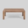 2pc Genser Wooden Patio Loveseat and Coffee Table Set Brown - Christopher Knight Home: Acacia Outdoor Seating Set with Cushions - 4 of 4