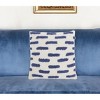 HomeRoots 18" Blue and White Geometric Cotton Throw Pillow - 2 of 4