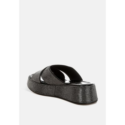 Adena Rhinestone Embellished Flatforms - image 3
