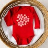 The Juniper Shop Hippy Flower Valentine Baby Long Sleeve Bodysuit - 2 of 3