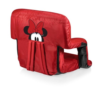 Picnic Time Disney Minnie Mouse Ventura Portable Reclining Stadium Seat - Red