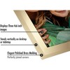 Americanflat Hinged 3 Photo Frame in Polished Brass Color MDF - Desk Photo Frame for 4X6" Photos - Tri Folding Picture Frame For Desk - 4 of 4