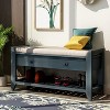NicBex Modern 39" Storage Bench with 2 Drawers and Bottom Shelf for Entryway and Living Room - 3 of 4