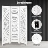 Room Divider Panel Wooden Room Divider Wall,5.6FT Tall Room Divider with Shelves,Folding Privacy Screens 67 In for Room Separation Home Office Bedroom - 3 of 4