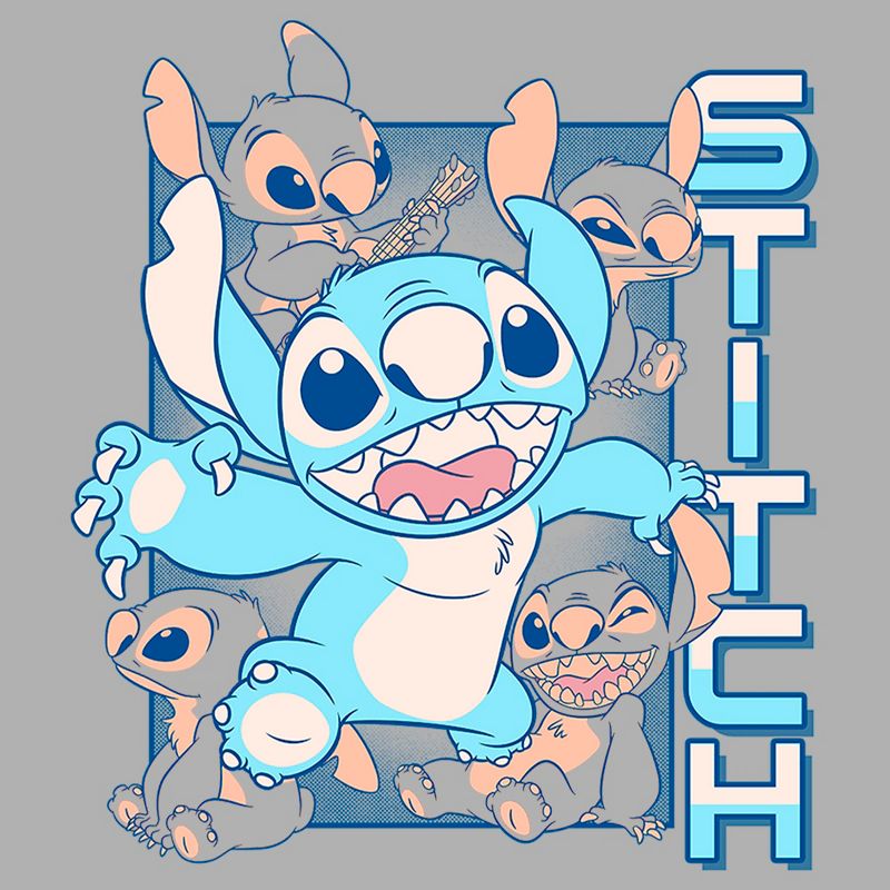 Boy's Lilo & Stitch Blue Stitch Faces T-Shirt, 2 of 6