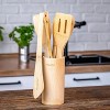 LunaLulinlk Bamboo Kitchen Utensils Set 8-Pack - Wooden Cooking Utensils - 2 of 4