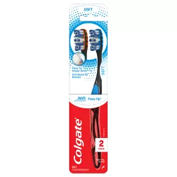 Colgate 360 Total Advanced Floss-Tip Bristles Toothbrush - Soft - 2ct