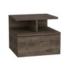 Lyngins Modern Floating Nightstand–Wall-Mounted, Cement-Look Finish, 2-Tier Shelf, End Table for Bedroom, Side Table with Drawer - 3 of 4