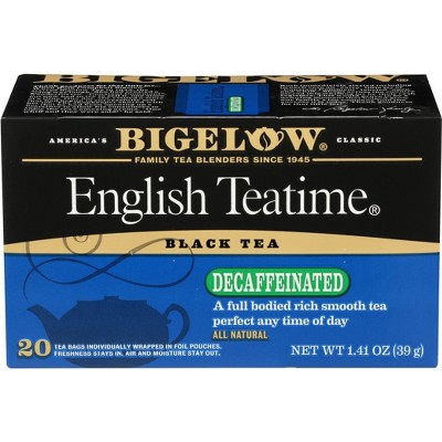 Bigelow English Teatime Decaffeinated Black Tea - Case Of 6 - 20 Bags ...