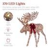 Best Choice Products 2-Piece Moose Family Lighted Christmas Yard Décor Set w/ 370 LED Lights, Stakes, Zip Ties - 3 of 4