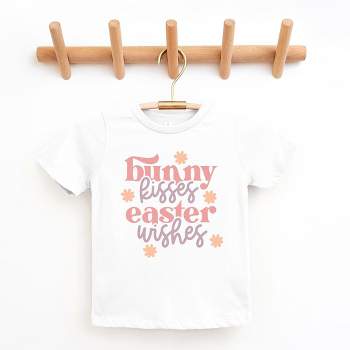 The Juniper Shop Bunny Kisses Easter Wishes Flowers Toddler Short Sleeve Tee