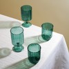 Twine Malachite Optic Glass Tumblers, Stackable Drinking Glasses, Perfect for Cocktails, Mocktails, Iced Coffee, 10 oz, Set of 2, Green - 3 of 4