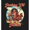 "Parking Lot Pioneer" Old West Wagon Football Cowboy Adult Long Sleeve Hoodie - image 2 of 2