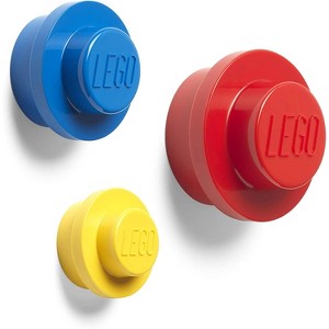 Room Copenhagen LEGO 3 Piece Wall Hanger Set | Yellow | Blue | Red - 1 of 3