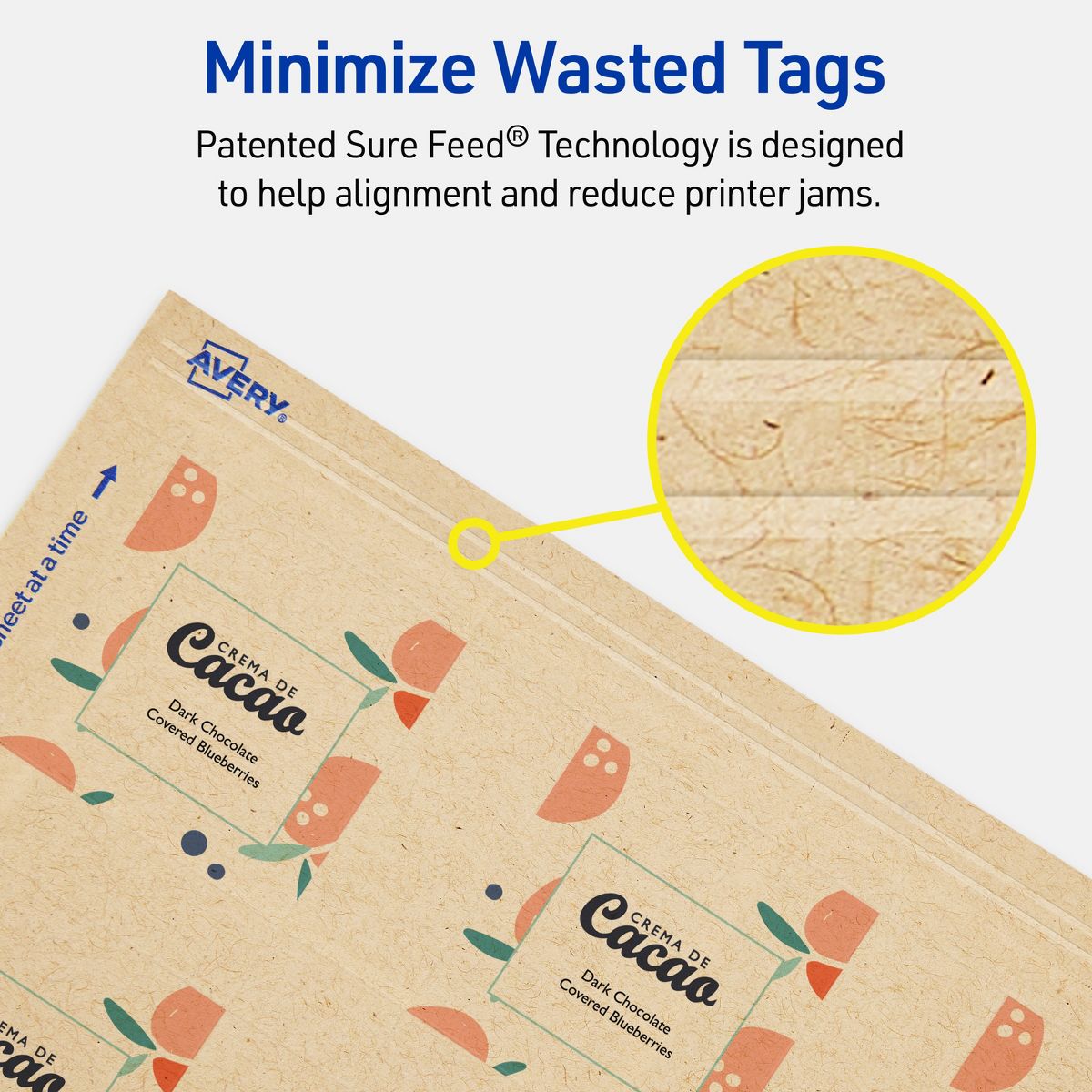 2" x 2" Square, Kraft Brown Printable Tags - thumbnail 4