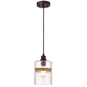 Chloe Lighting Brielle Transitional 1 Light Oil Rubbed Bronze Mini Pendant Ceiling Fixture 6" Wide - 1 of 4