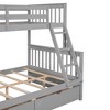NicBex Twin over Full Bunk Bed Pine Bed Frame with 2 Drawers, Inclined Ladder and Full Length Guardrails, No Box Spring Required - 4 of 4