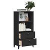 vidaXL Bookshelf Black Engineered Wood, Plastic Medium Bookshelf - 4 of 4