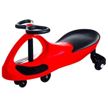 Toy Time Kids' Wiggle Car Ride On Toy – No Batteries, Gears or Pedals – Twist, Swivel, Go - Red and Black