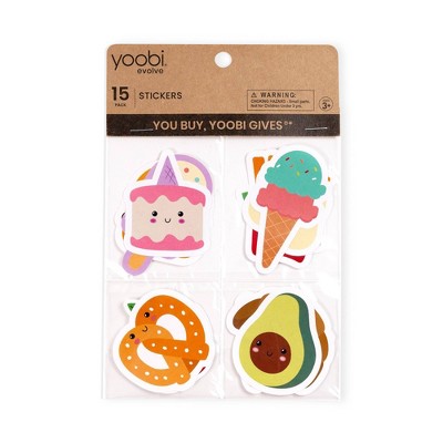 Yoobi Evolve 15pk Food Stickers