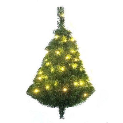 Kurt Adler 28-Inch Pre-Lit Norway Pine LED Wall Tree