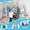 Gulches Children's Art Easel, Wooden Children's Easel 3 in 1 Adjustable Double Sided, Whiteboard, Chalkboard and Rolled Paper - 2 of 4