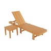WestinTrends Ashore Modern Poly Reclining Chaise Lounge With Wheels plus side table included - 4 of 4