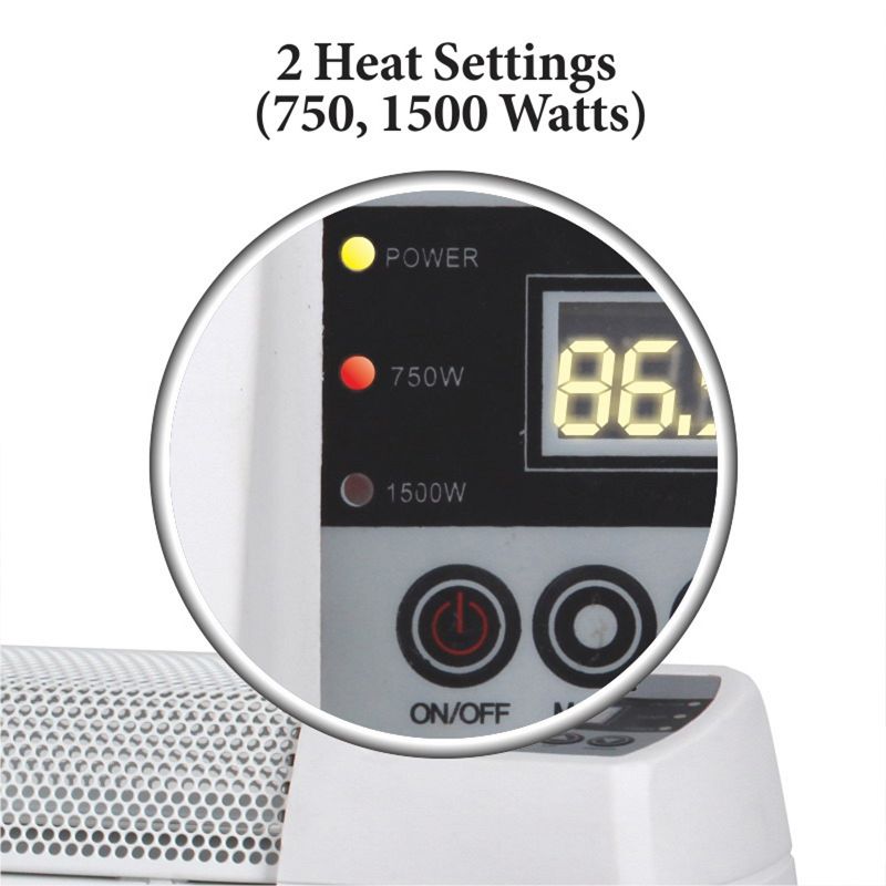30" Baseboard Convection Heater with Digital Display and Thermostat, 5 of 6