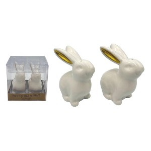 Transpac Ceramic Easter Bunny Salt and Pepper Set of 2 In Box Home Decorations Easter - 1 of 1