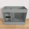 Bath Vanity Cabinet without Top 42 in. W x 21.5 in. D x 33.5 in. H Sky Gray Bathroom Vanity with Black Handle - 2 of 4