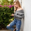 Anna-Kaci Women's Oversized V-Neck Ribbed Knit Sweater with Dolman Sleeves for Casual Looks - 3 of 4