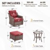 Gymojoy Outdoor Swivel Chairs with Side Table Glider Chair with Cushion - 3 of 4