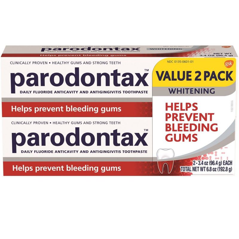 Parodontax Whitening Fluoride Anticavity and Antigingivitis Toothpaste - 3.4oz, 1 of 6