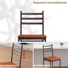 Bar Stools Set of 4, Faux Leather Bar Chair with Back, Thick Cushion, Upholstered Counter Height Bar Stools - 3 of 4