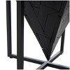 Olivia & May Teak Wood Inverted Pyramid Accent Table: Fully Assembled, Indoor Use, Metal Frame - 2 of 4