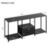 46" TV Stand with LED, Entertainment Center for 55" TVs, TV Cabinet with Storage Shelves, Long Dresser, for Bedroom, Living Room, Office - 2 of 4