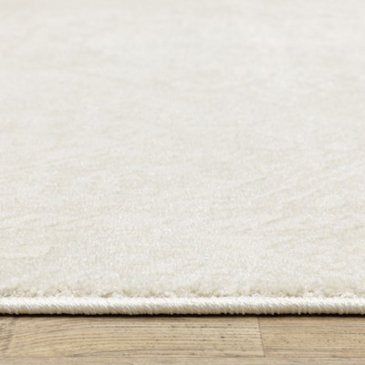 Ivory Geometric Synthetic 3'3" x 5' Area Rug