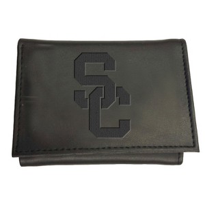 Evergreen NCAA USC Trojans Black Leather Trifold Wallet Officially Licensed with Gift Box - 1 of 1